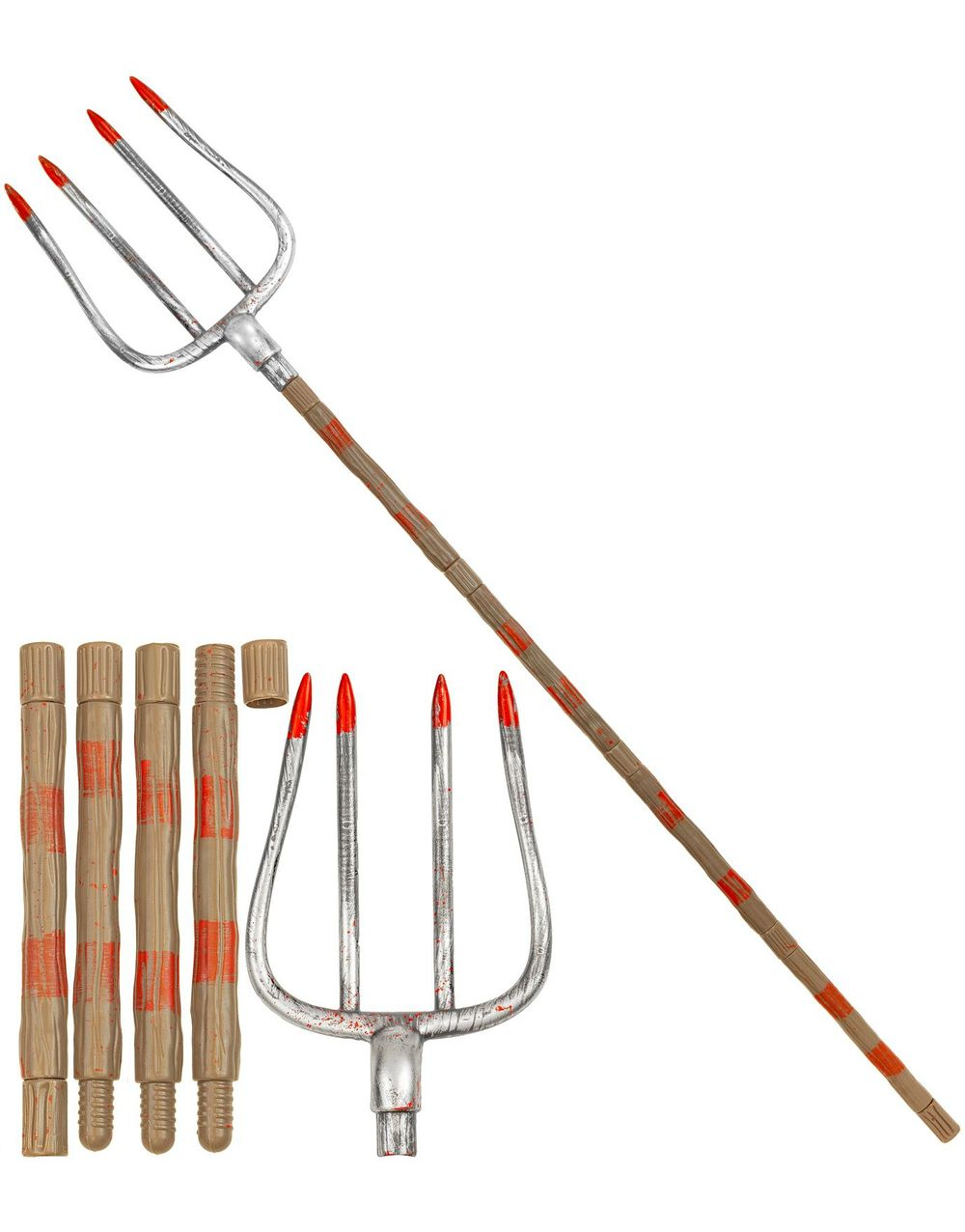 Lang Blodig Høygaffel med Justerbar Lengde 155 cm