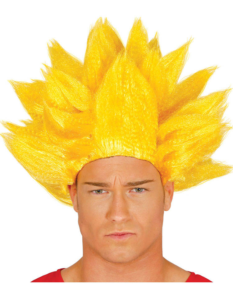 Gul Anime Dragon Ball Inspirert Parykk