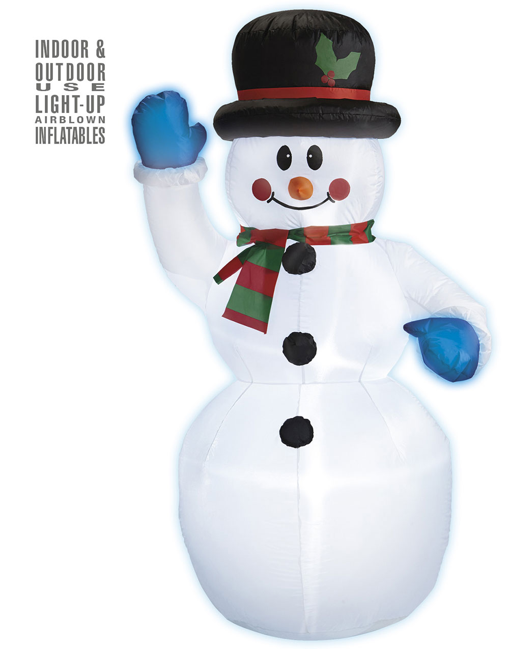 Oppblåsbar Snømannen Kalle med LED Lys 150 cm