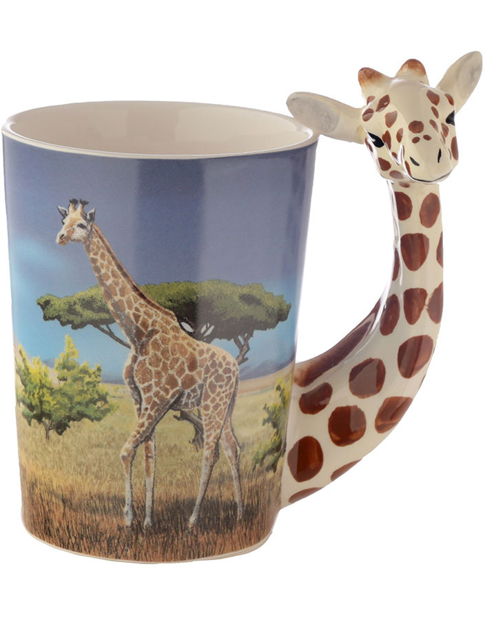 Giraff Keramikk Kopp med Formet Håndtak