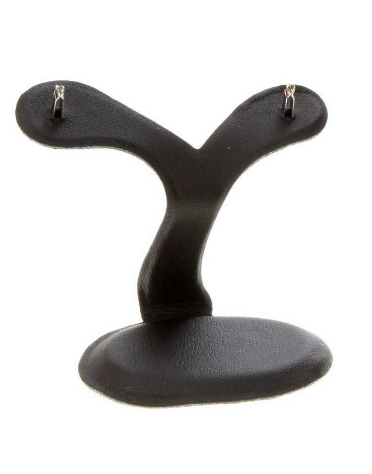 Flott lite stativ i imitert skinn til 2 piercinger