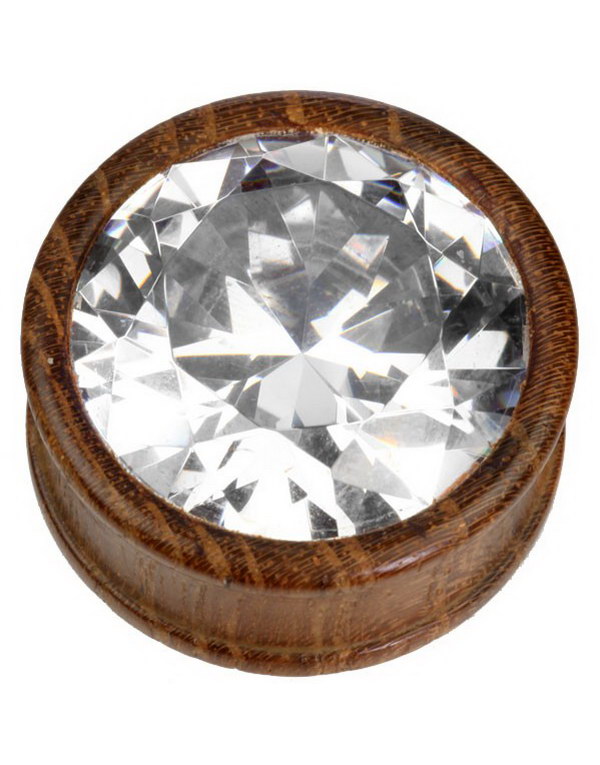 Diamond Wood - Organisk Piercing Plugg