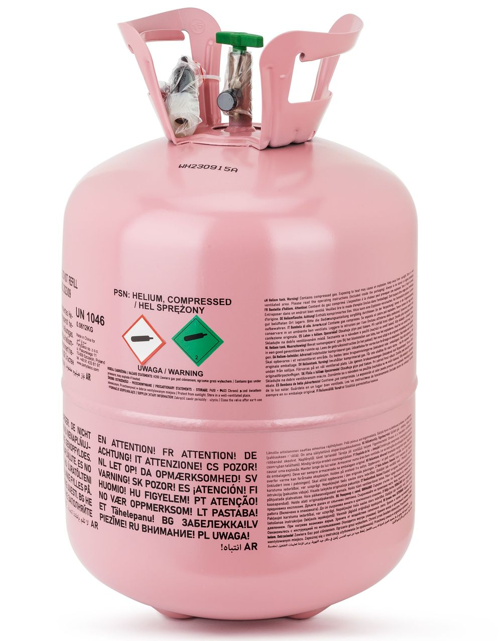 Stor Billig Helium (Tank/flaske) til 50 stk 23 cm Ballonger - Rosa