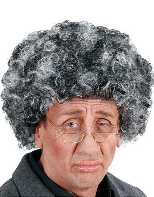 Grampa Afro - Grå Parykk