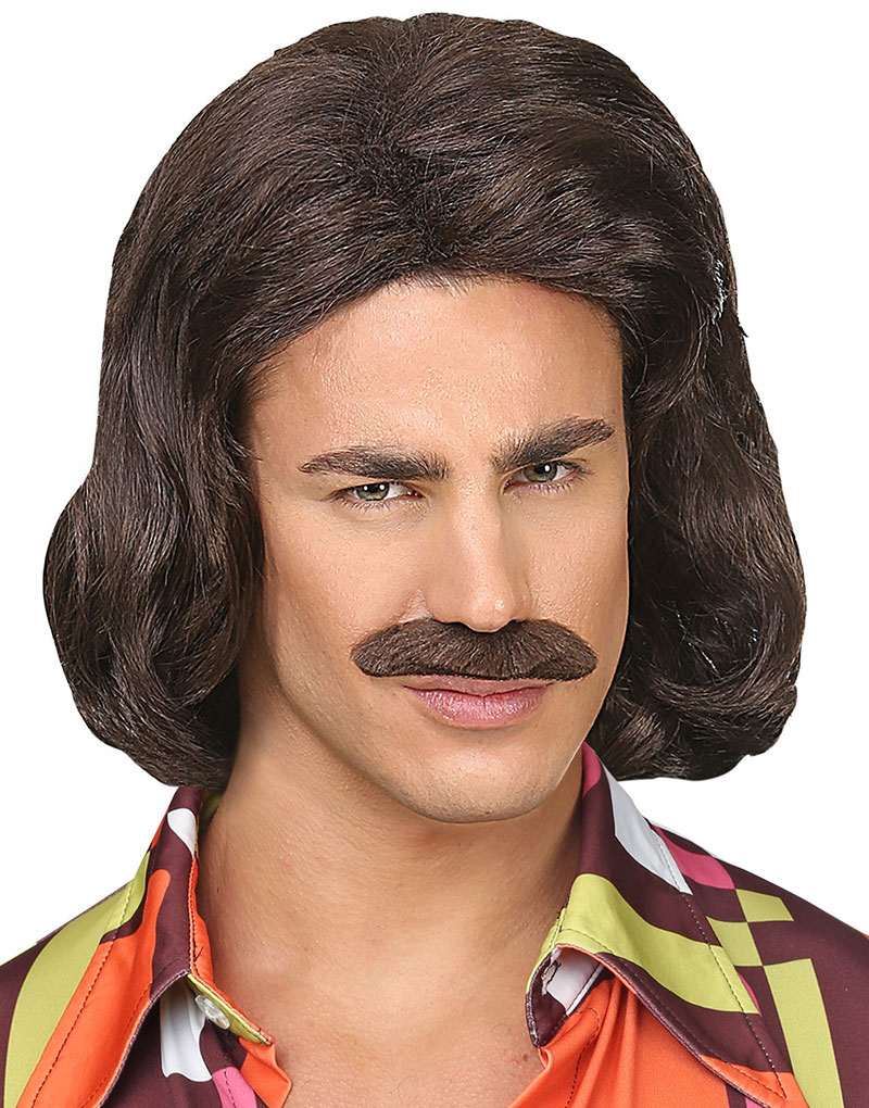 Brun 70-talls Parykk med Løsbart