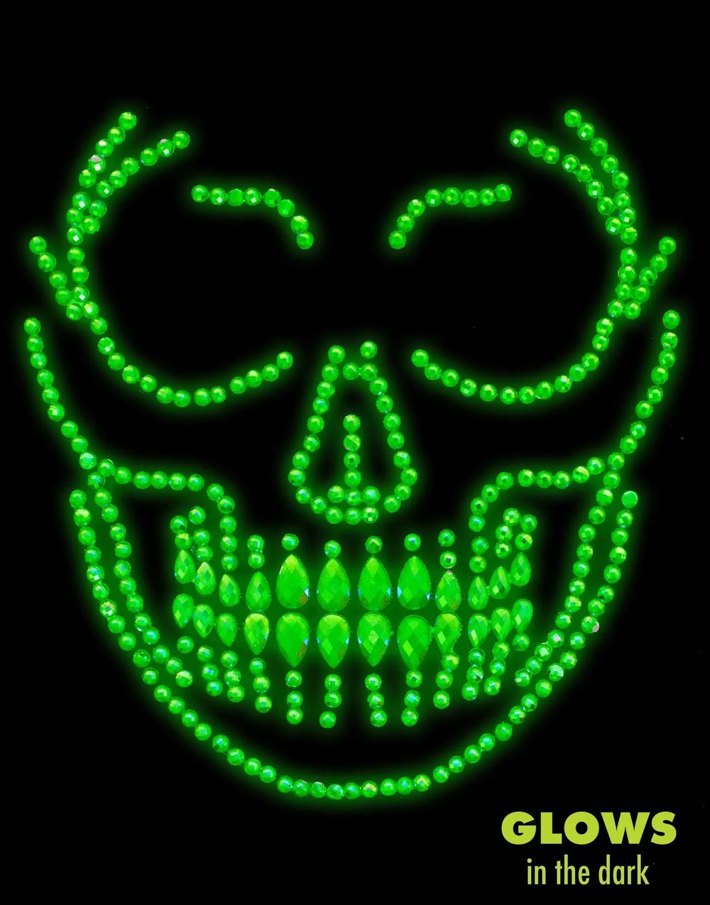 Glow in the Dark Skull Ansiktsstener / Smykker