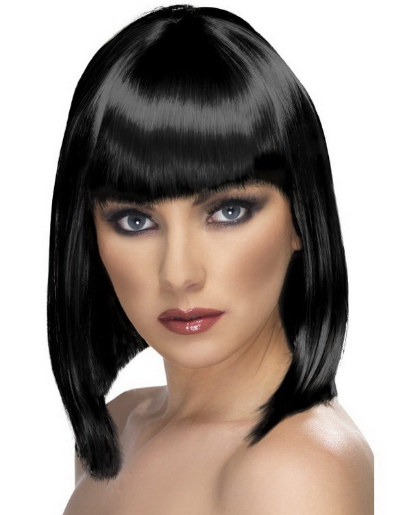 Glam Bob-Cut Parykk - Svart