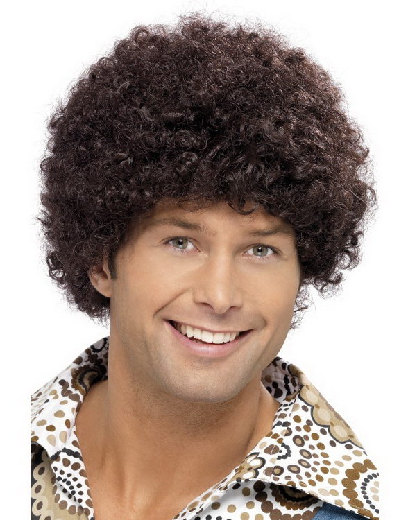 Disco Back in Time Parykk - Brun