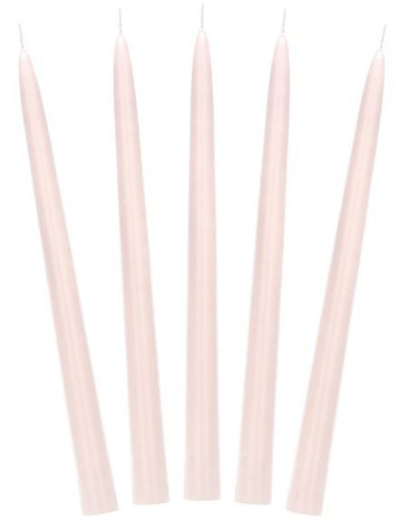 10 stk myk Fersken Kronelys 24 cm