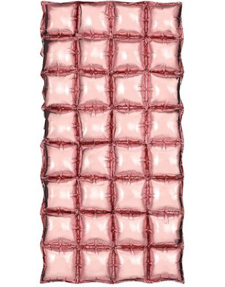 Rosegullfarget Waffle Folie Ballong for Backdrop/Bakgrunn 55 cm x 110 cm (Sett sammen flere for hel vegg)