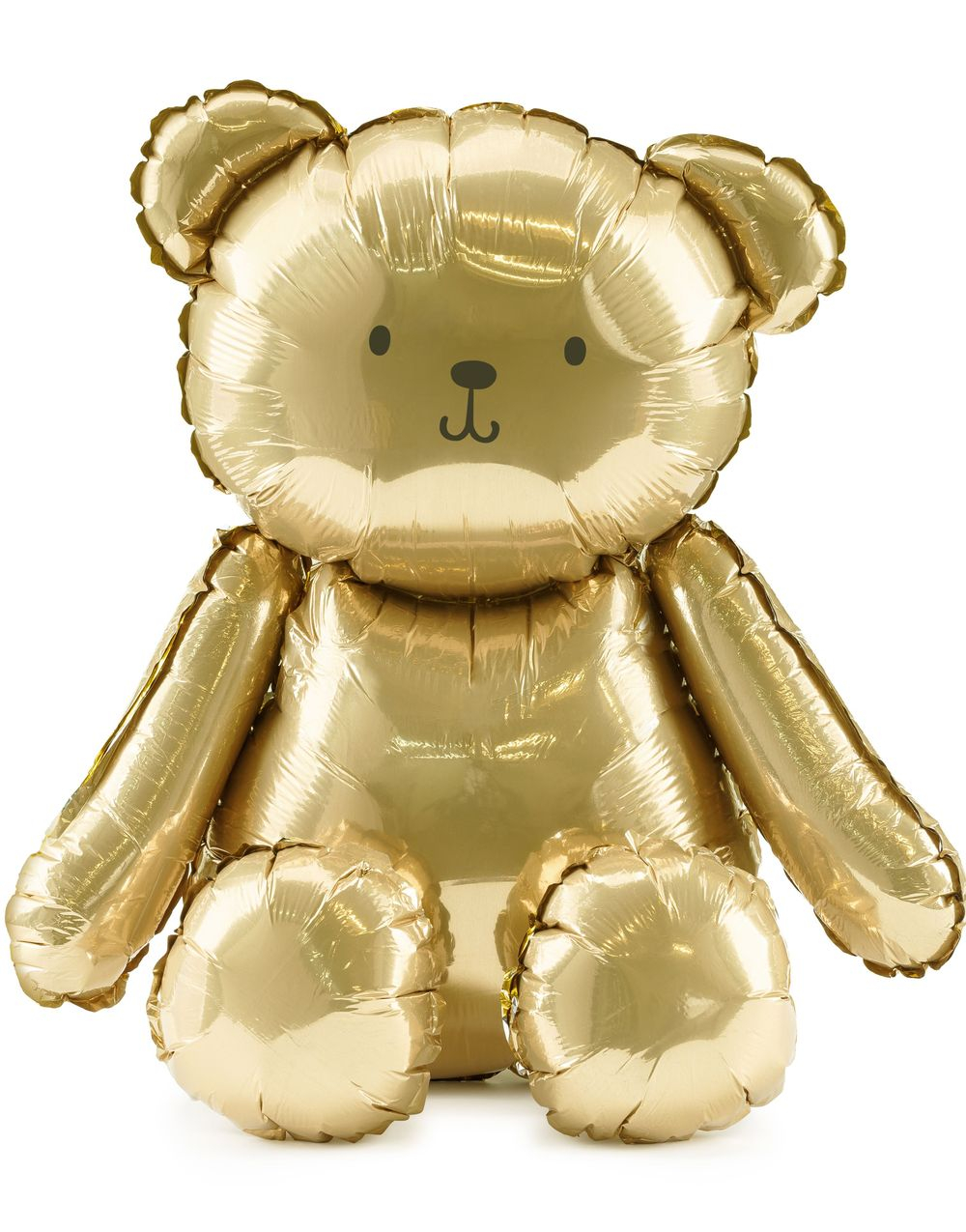 Gullfarget Bjørn Folieballong 43x53 cm