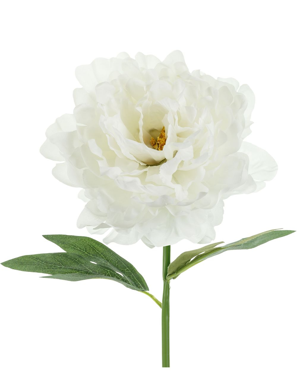 Hvit Peonblomst 35 cm - Kunstige Blomster