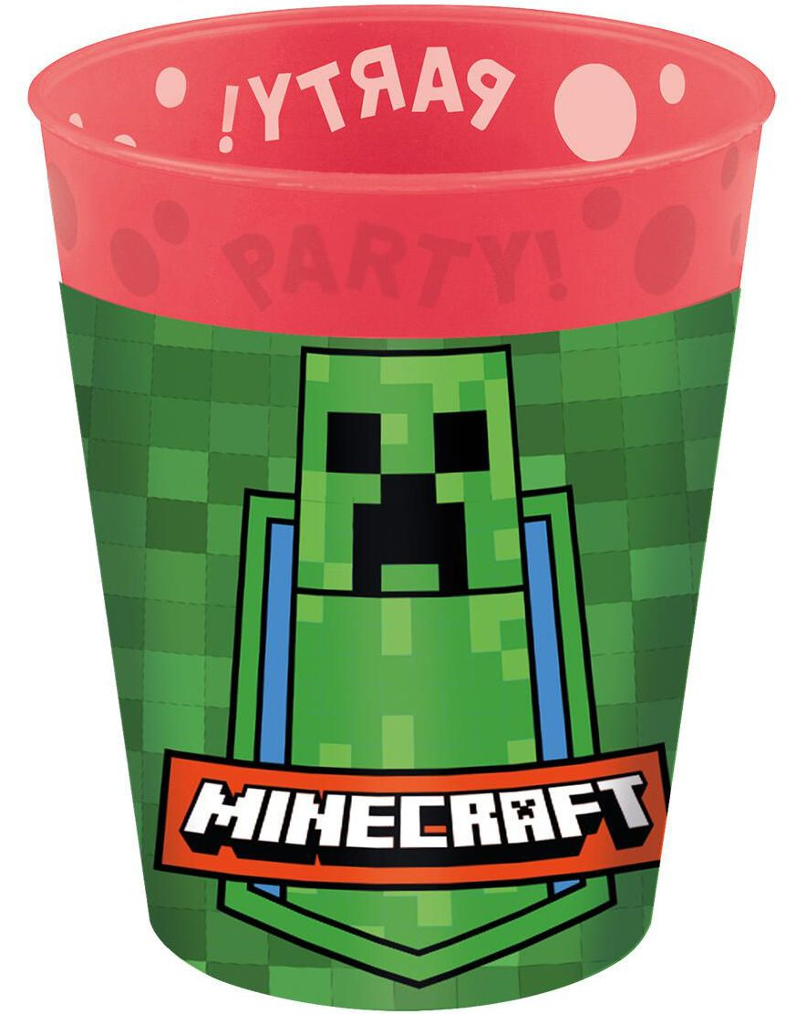 4 stk Minecraft Gjenbrukbare Kopper i Hardplast 250 ml