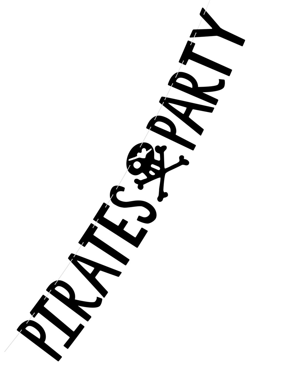 Pirates Party - Piratbanner 14x100cm