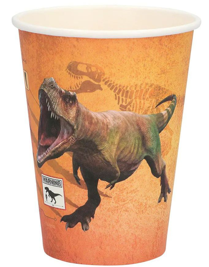 8 Stk T-Rex Dino Pappkrus 210 ml