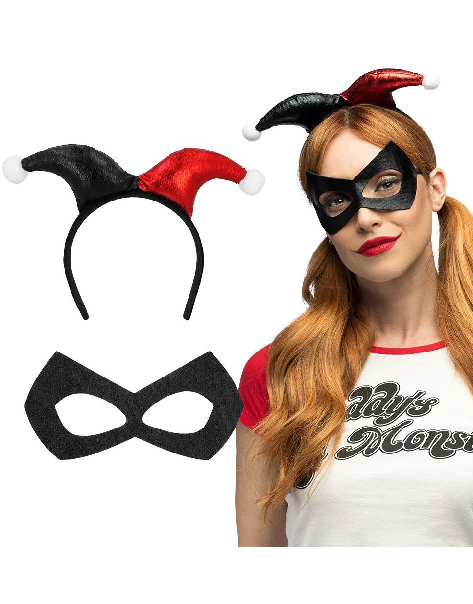 Harlequin Sett - Tiara med Øyemaske