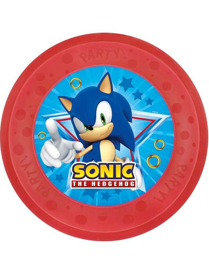 Sonic the Hedgehog - Gjennbrukbar Tallerken i Plast 21 cm