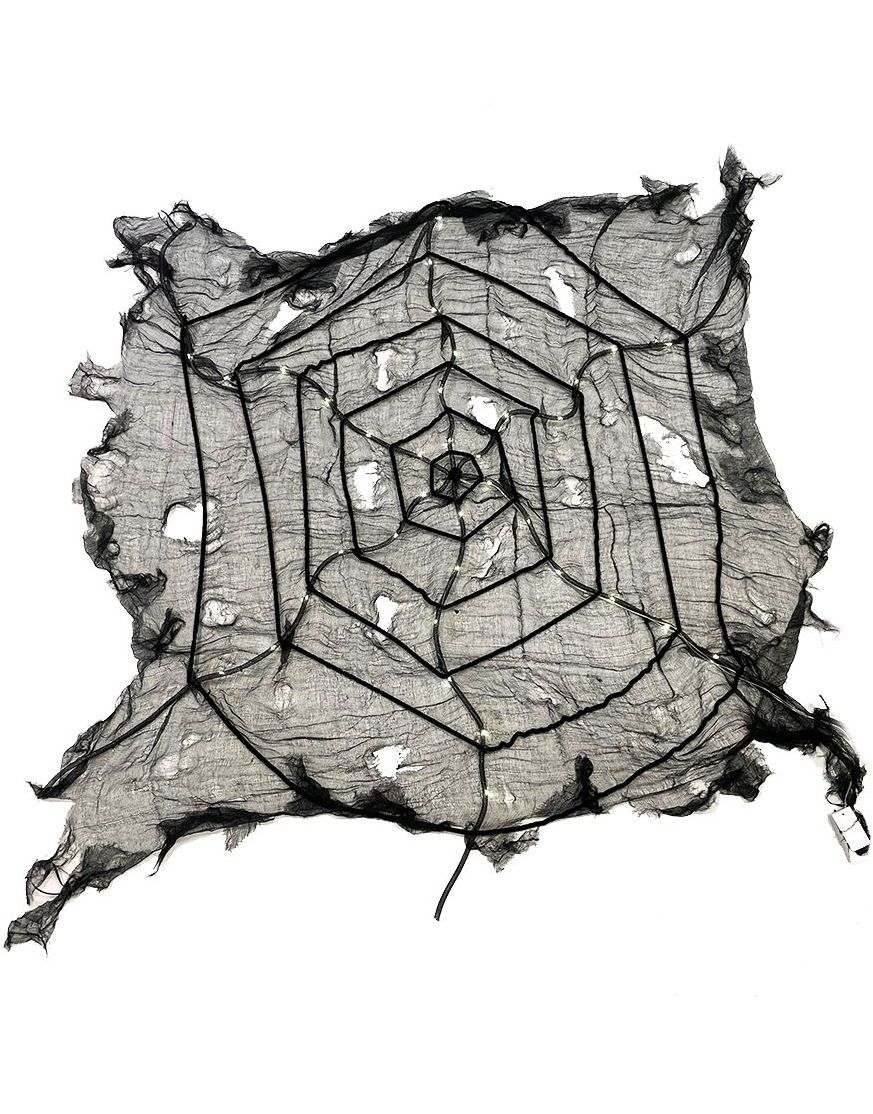 Spindelvev med LED Lys 135x135 cm