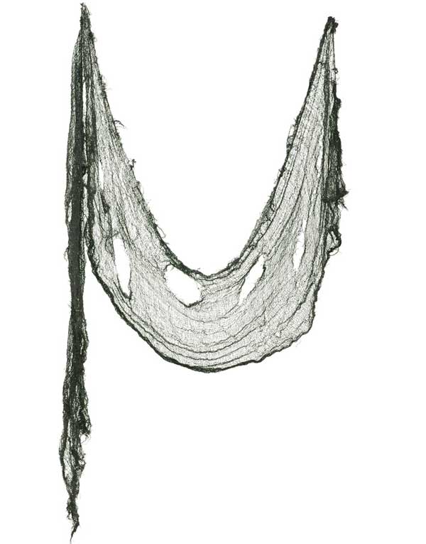 Skummel Dekorasjon til Halloween - Mørk Netting Ca 140 x 50 cm