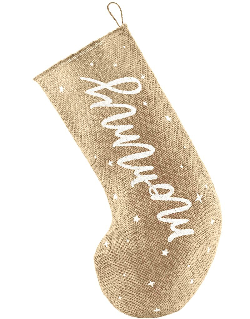 Julestrømpe i Strie med Mommy Tekst