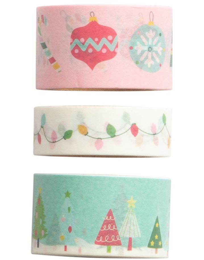 3 stk Teipruller med Forskjellige Julemotiver og Størrelser