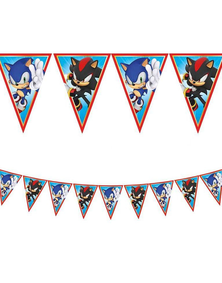 Sonic Vimpelbanner i Papir 2,3 meter