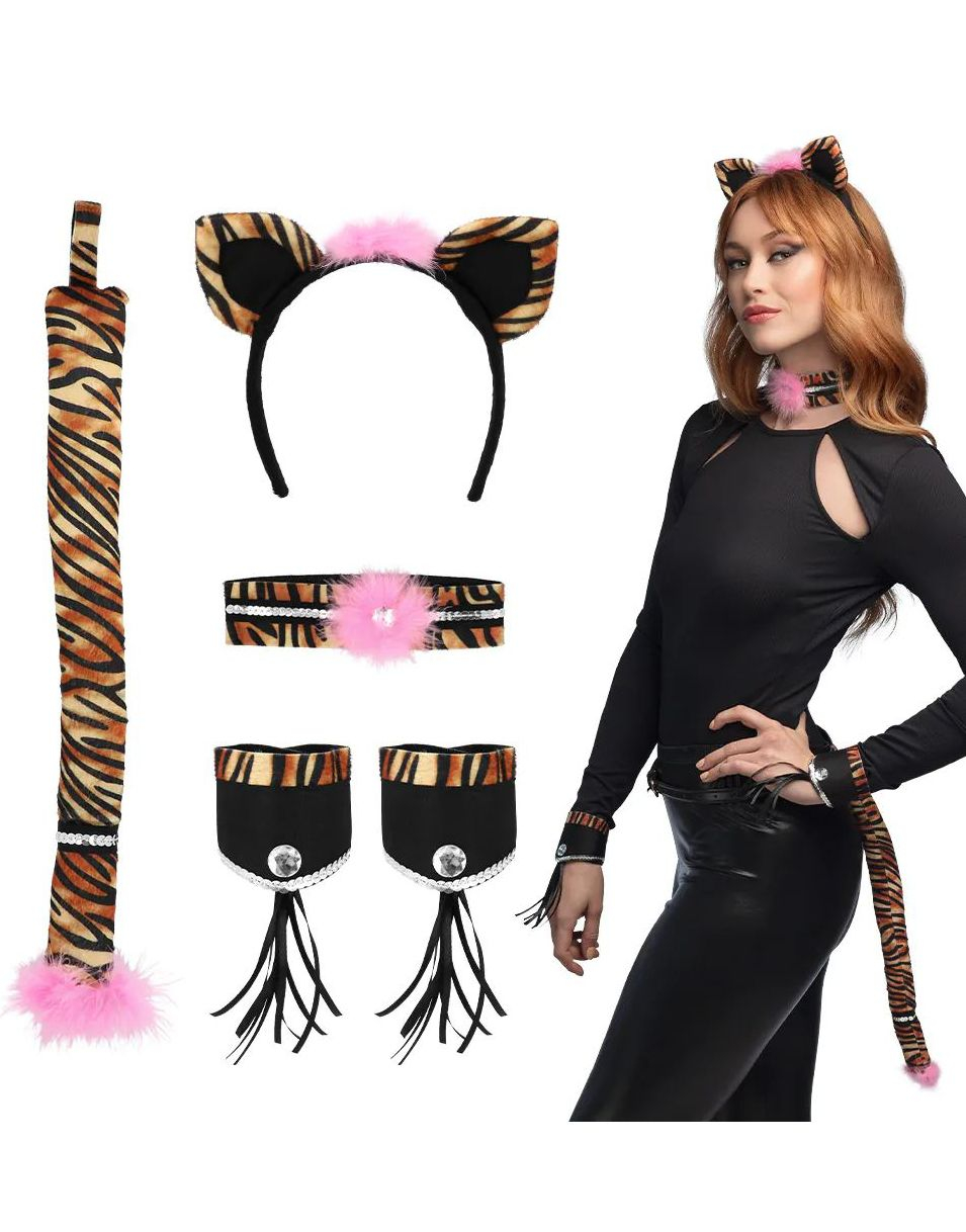 Tiger Kostymesett - 5 Deler