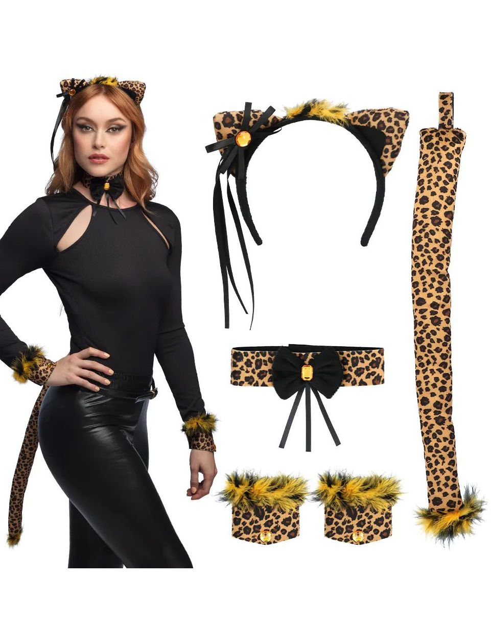 Leopard Kostymesett - 5 Deler