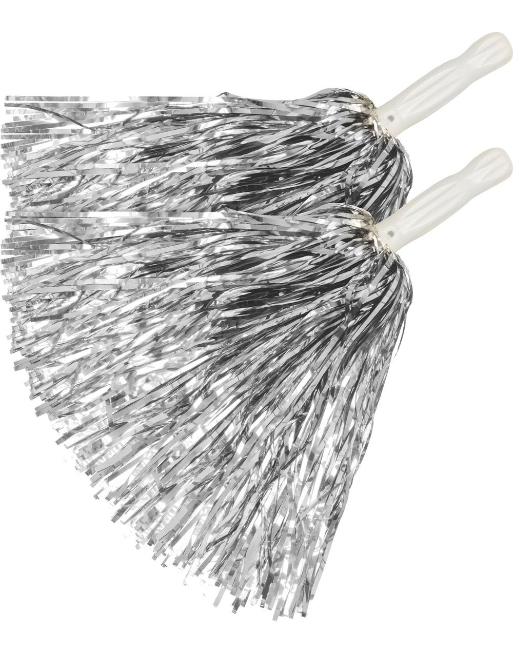 2 stk Skinnende Sølvfargede Pom Poms