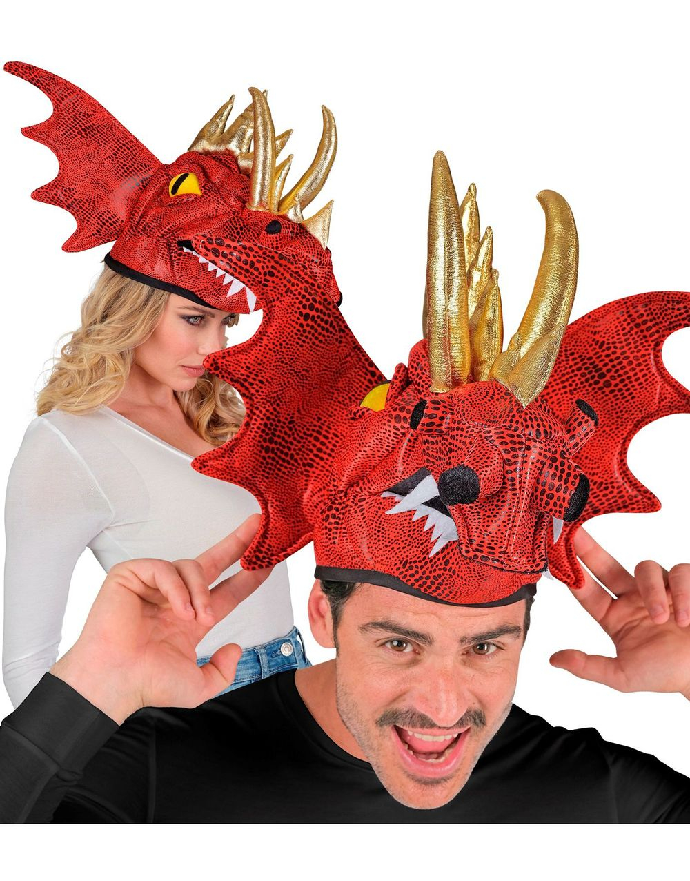 Rød Dragehatt til Voksen