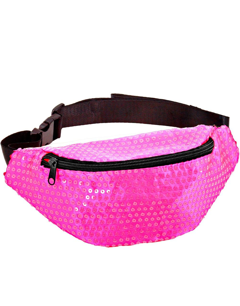 Neon Rosa Rumpetaske med Paljetter