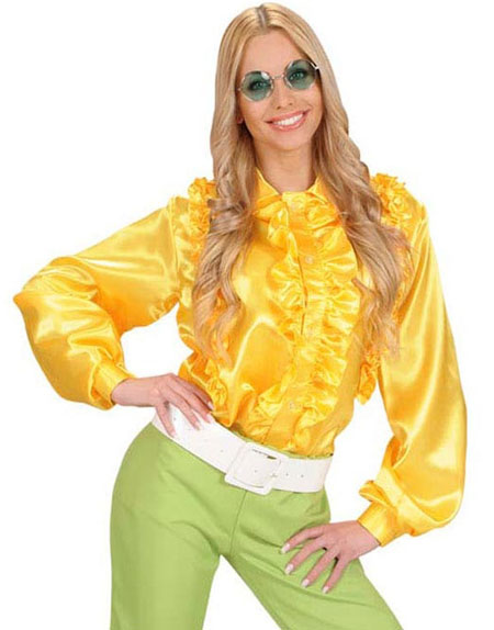 Sateng Skjorte m/Rysjer - Gul