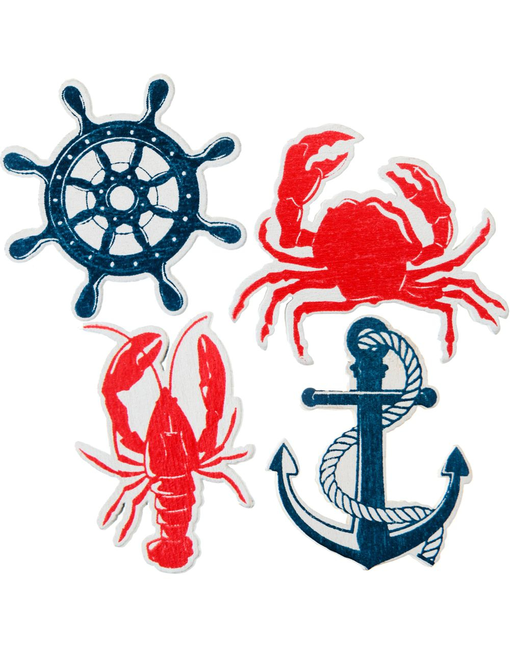 10 stk Maritime Dekorasjoner i Treverk