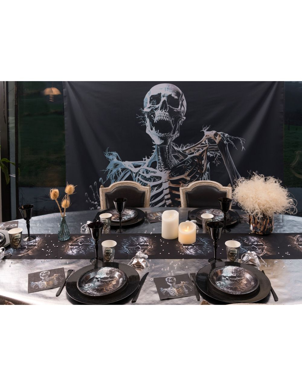 KJEMPESTORT Hjemsøkt Skjellet Bakgrunn/Flagg/Banner 210x150 cm