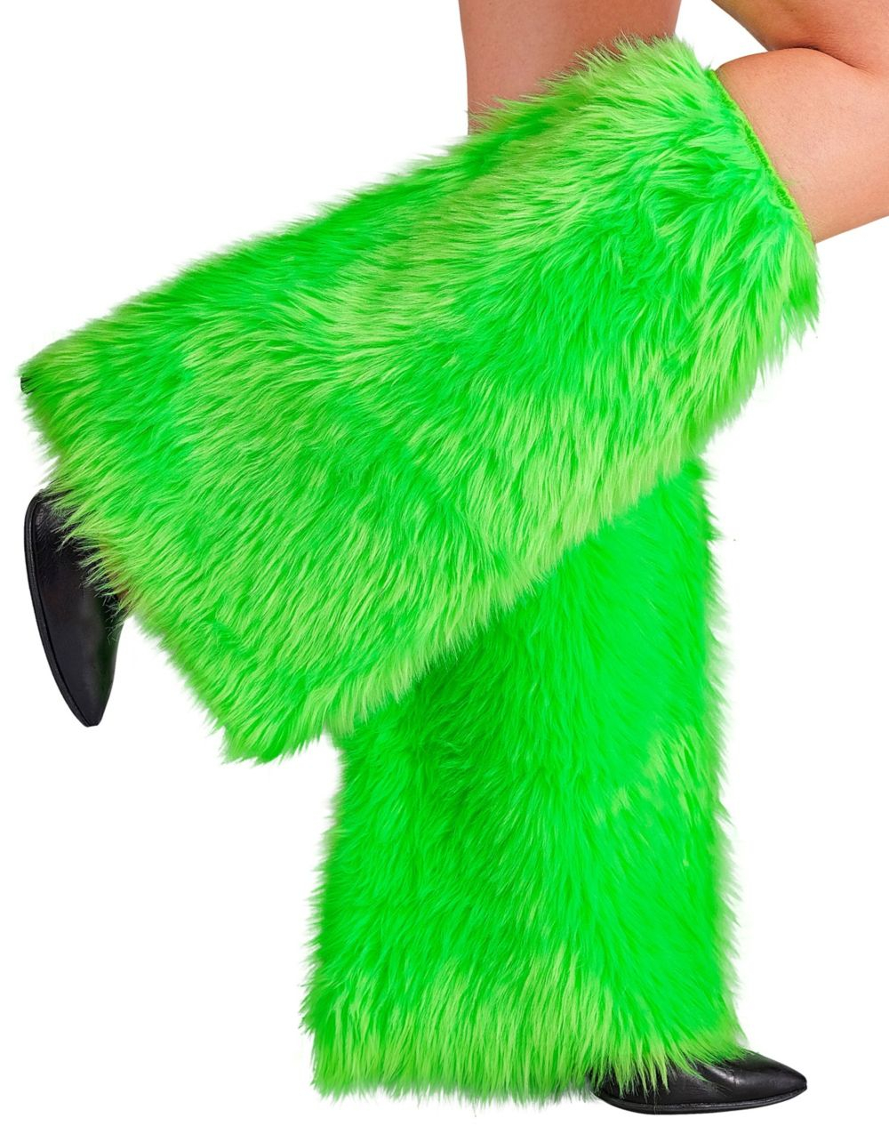 Neon Grønn - Plysj Leggvarmere