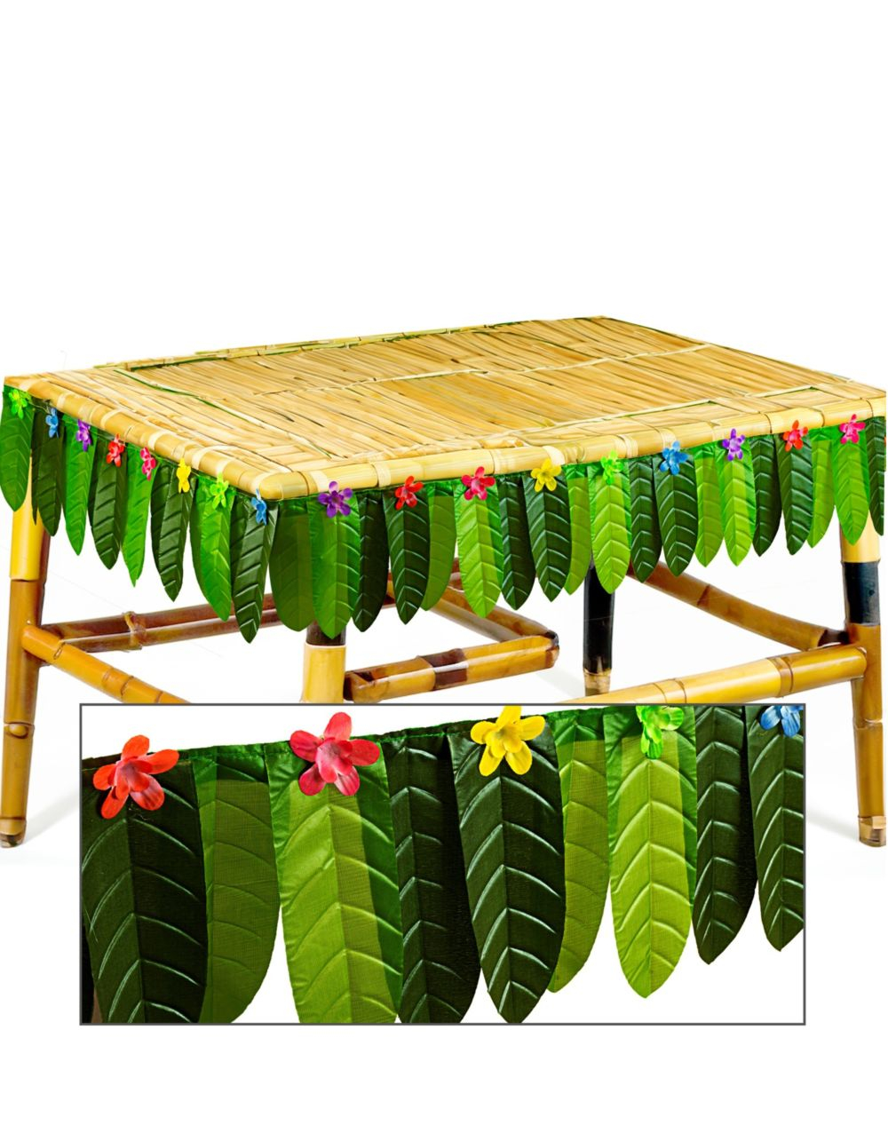 Tropisk Bordskjørt med Bananblader 2,75 m