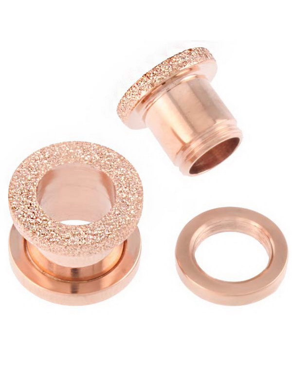 Piercing Tunnel With Gold Diamond Dust