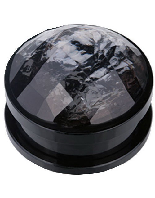 Moon Stone Grey - Svart Piercing Plugg
