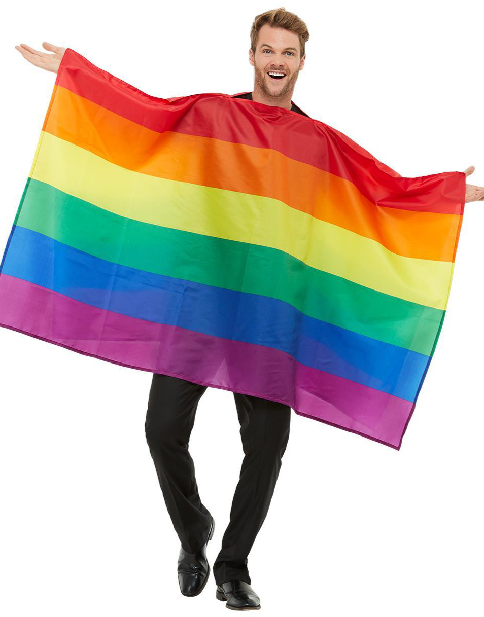 Regnbuefarget Poncho Unisex