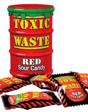Toxic Waste Red Supersurt Sukkertøy