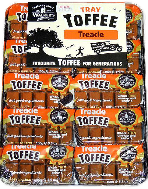 11 stk Walkers Treacle Toffee Bar 1kg - Metallbrett