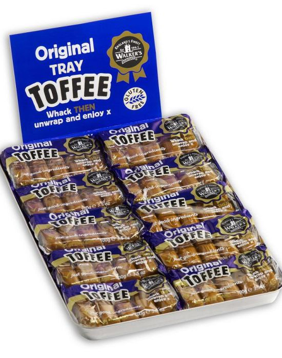 10 stk Walkers Original Toffee Bar 1kg - Metallbrett