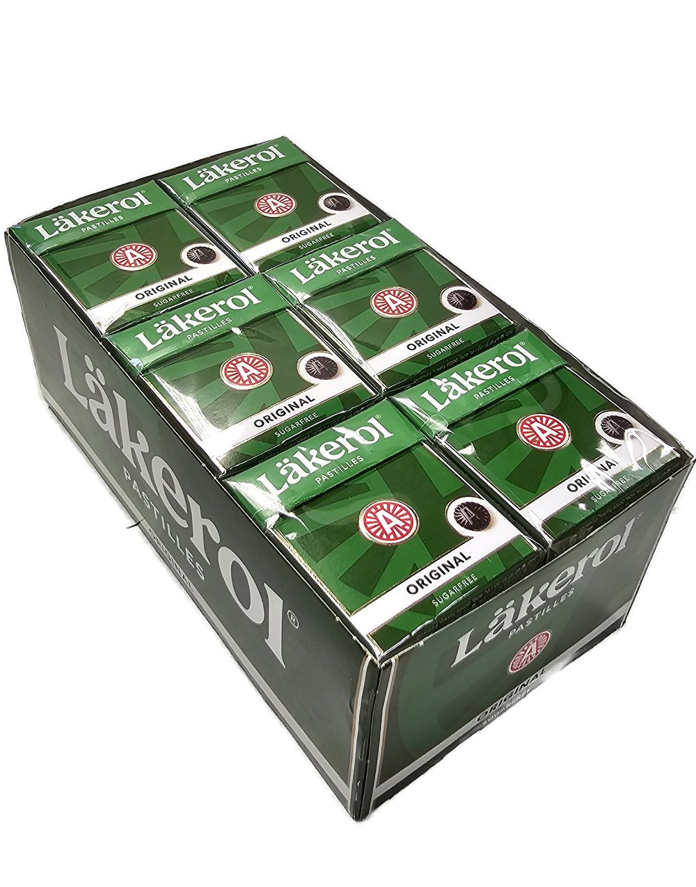 24 stk Läkerol Original Sugarfree / Sukkerfrie Pastiller med Lakrissmak - Hel Eske 600 gram