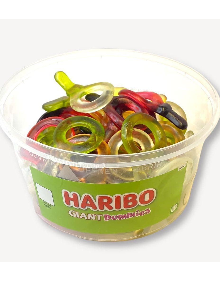 60 stk Haribo Giant Dummies - Boks med Store Vingummismokker 816 gram