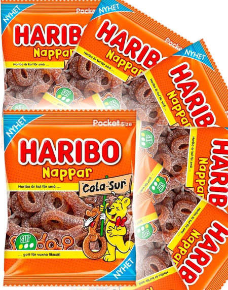 Bilde av 22 Stk Haribo Sure Colasmokker 70 G - Vingummi - Hel Eske