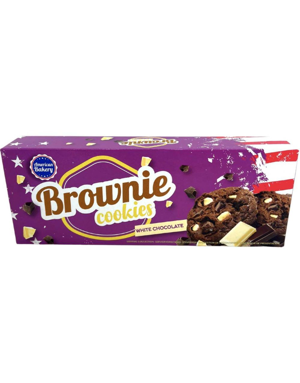 American Bakery Brownie Cookies White Chokolate - Browniekjeks med Hvit Sjokolade 106 g