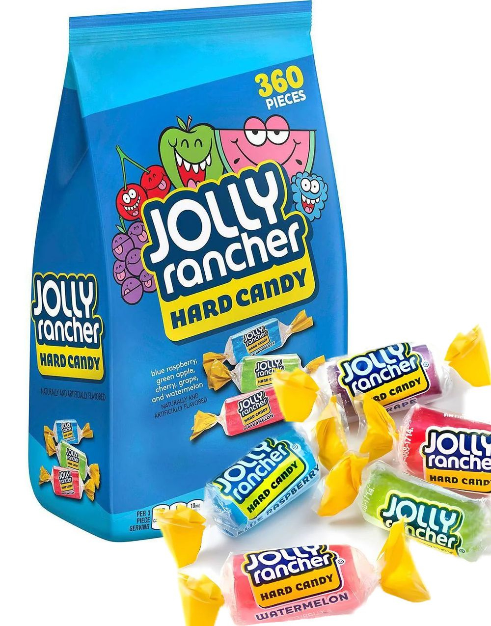 2,26 kg Jolly Rancher Hard Candy med 5 Forskjellig Smaker ca 360 stk (USA Import)