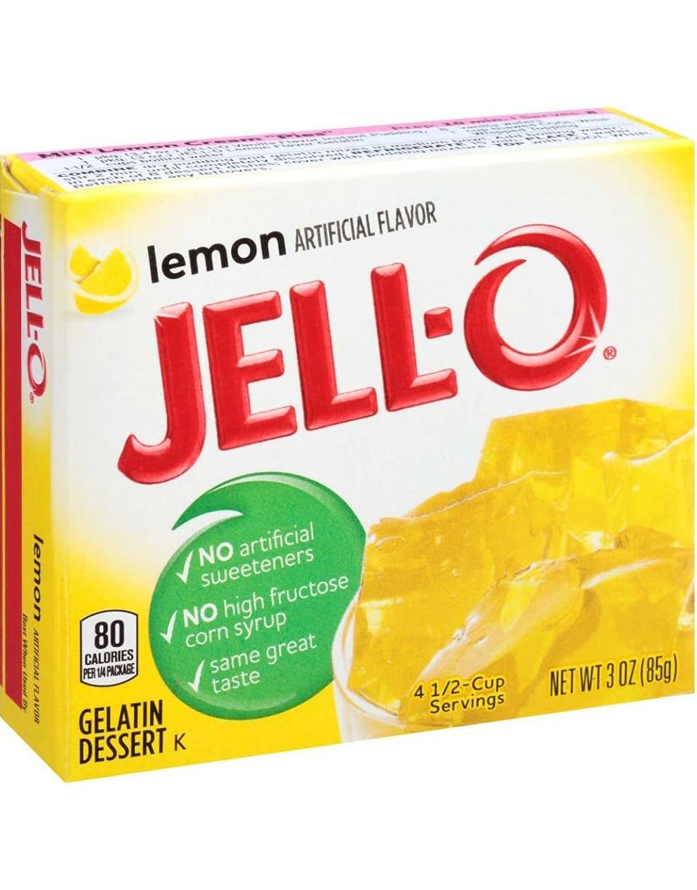 Jell-O Lemon - Gelé Dessert - 85 g (USA Import)