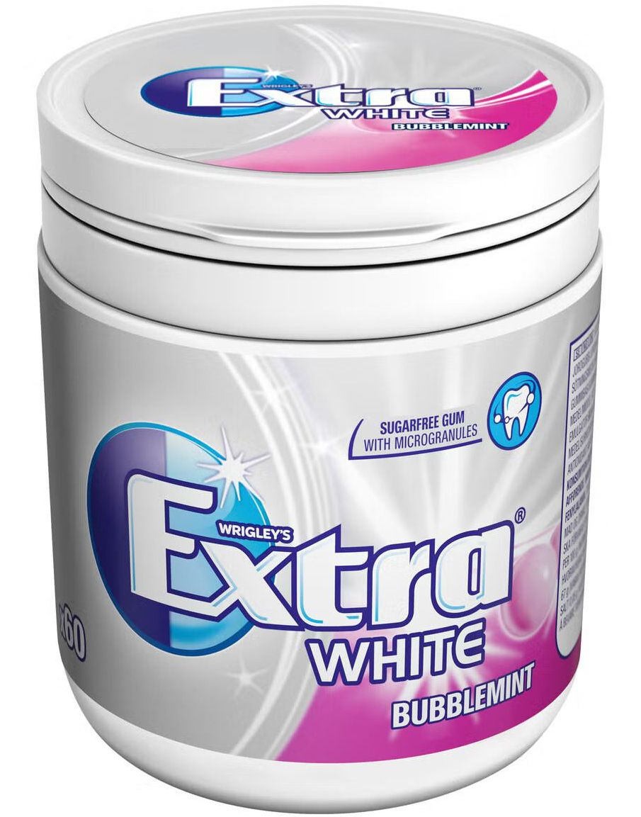 Stor Extra White Bubblemint Tyggegummi Boks 84g