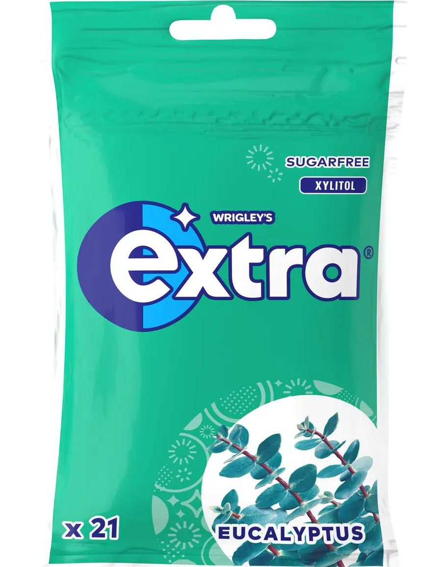 Extra Tyggegummi med Eucalyptussmak 29 gram - Selvlukkende Pose